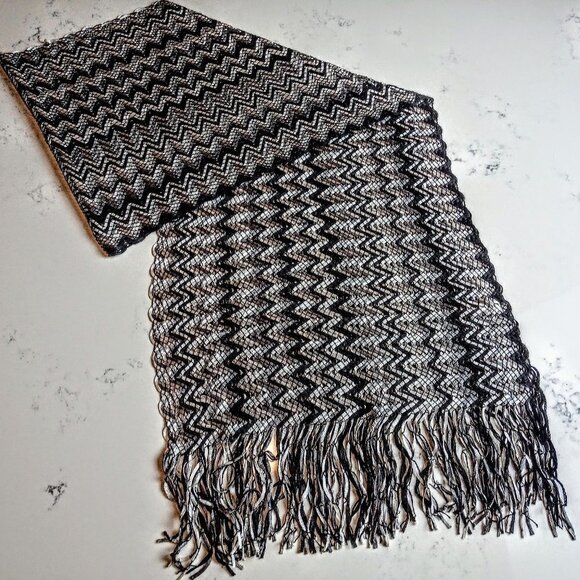Collection XIIX Open Weave Scarf with Fringe - Picture 1 of 5